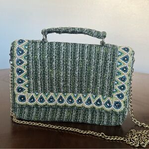 America & Beyond Hand Beaded Crossbody Bag Boho Evening Purses